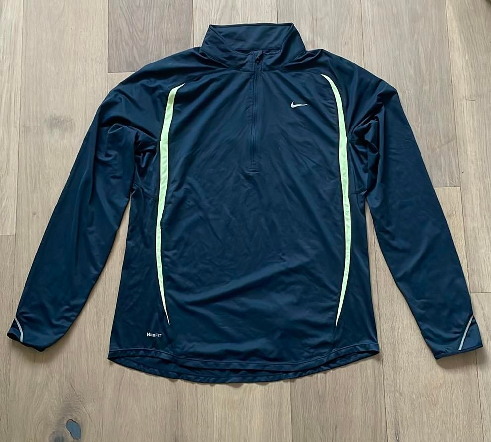 Nike dry fit sport heren shirt L, Maat 52/54 (L), Blauw, Ophalen of Verzenden, Zo goed als nieuw