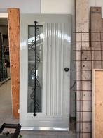 Voordeur 938-2130 met glas en smeedijzeren rooster, Ophalen, Gebruikt, 80 tot 100 cm, 215 cm of meer
