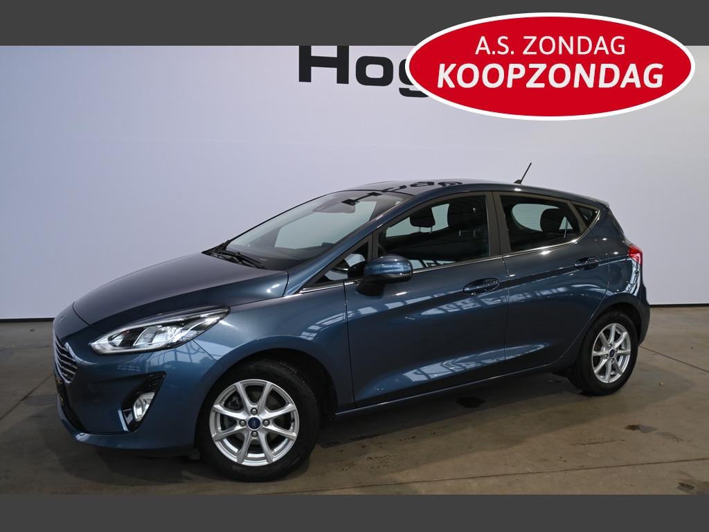 Ford Fiesta 1.0 EcoBoost Titanium Automaat Clima Navigatie L, Stof, Gebruikt, Met garantie (alle), 49 €/maand