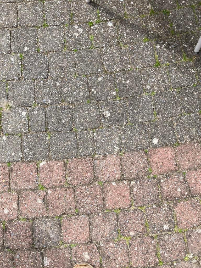 Koppelstones 30m2 blauw en rood mix bestrating cobblestones, Ophalen, Zo goed als nieuw, Beton, Klinkers