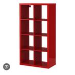 ikea kallax kast rood incl mandjes, Ophalen, 50 tot 100 cm, Zo goed als nieuw, Minder dan 100 cm