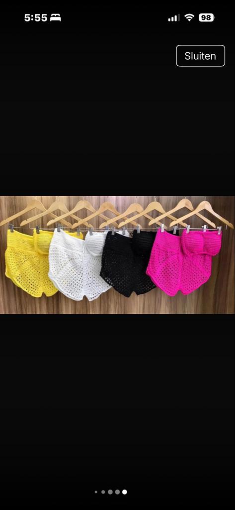 Gehaakte bikini setje gele, witte, zwart fuccia, en groene,,, Kleding | Dames, Badmode en Zwemkleding, Ophalen of Verzenden, Nieuw