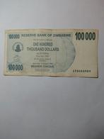 Zimbabwe 100 000 dollars 2007, Ophalen of Verzenden, Zimbabwe