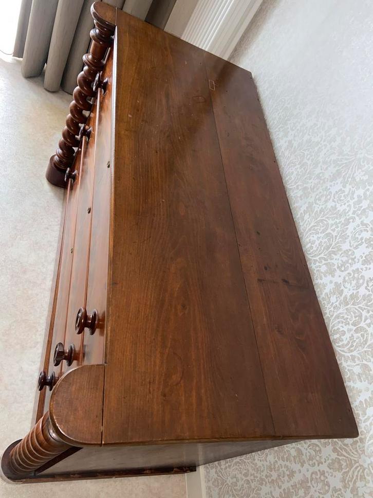 Antieke Empire Commode met Gedraaide Kolommen, Antiek en Kunst, Antiek | Overige Antiek, Ophalen