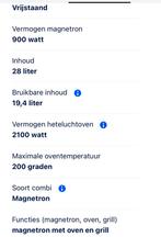 Zgan!!! Witte Samsung MC28H5015AW Vrijstaande Combimagnetron, Ophalen, Combimagnetron, Grill, Zo goed als nieuw