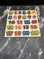 Houten puzzel getallen, Ophalen of Verzenden, Zo goed als nieuw