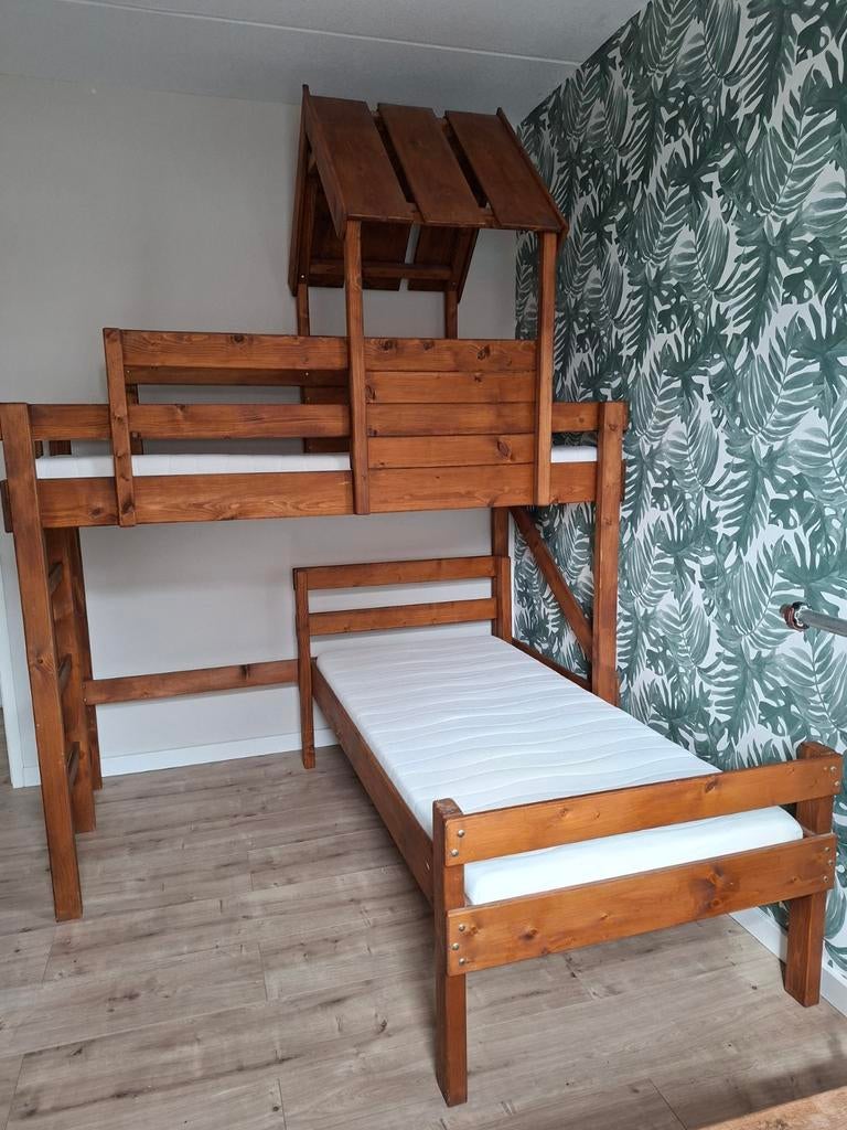 Zelfgemaakt stapelbed 80x190 dwars op elkaar, Ophalen, Stapelbed