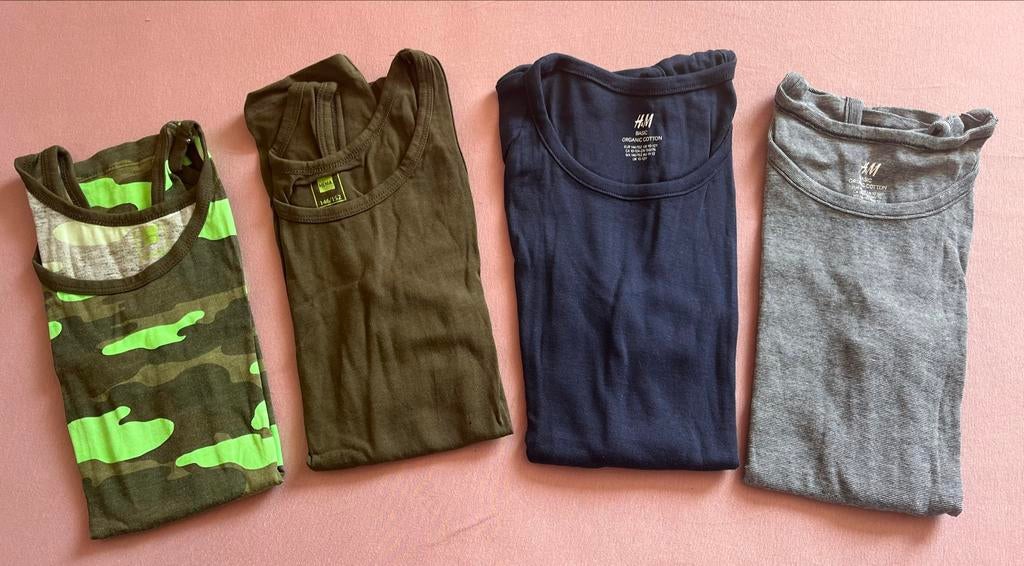 4 Hemden maat 146/152, Ophalen of Verzenden, Gebruikt, Jongen, Overhemd of Blouse