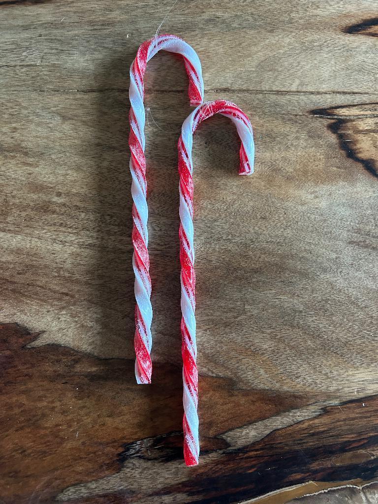 kerst  2 super leuke kersthangers zuurstok candy, Diversen, Kerst, Gebruikt, Ophalen of Verzenden