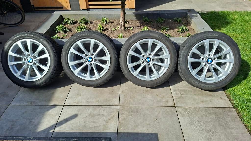 BMW velgen F31/30 met winterbanden, Ophalen, 17 inch, Winterbanden, 225 mm