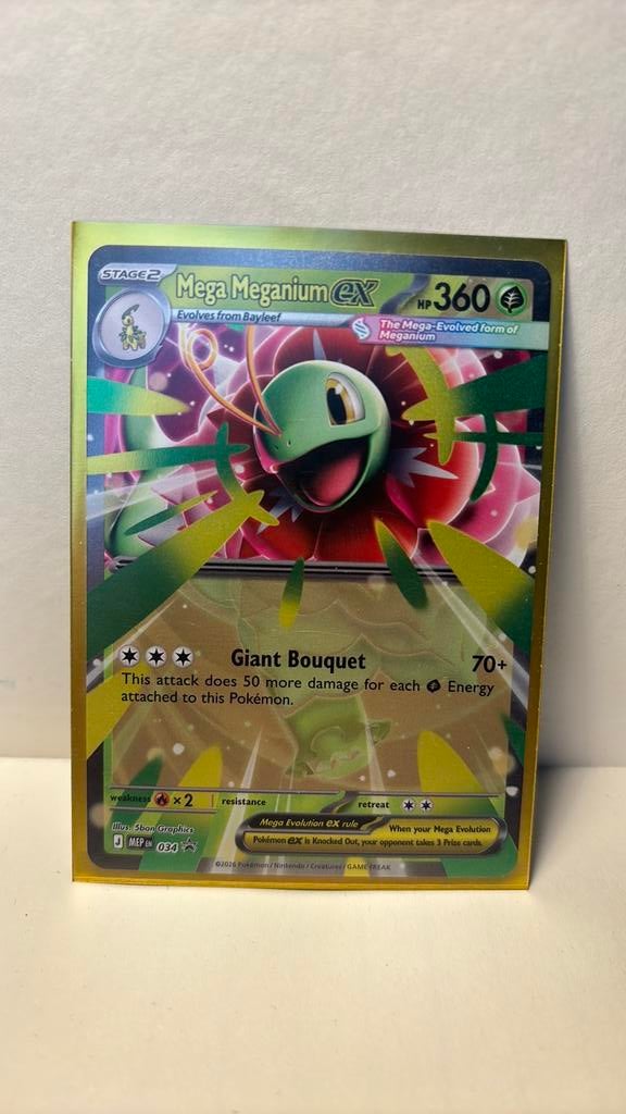 Mega Meganium Ex 034 promo black star ascended Heroes, Ophalen of Verzenden, Nieuw, Boosterbox