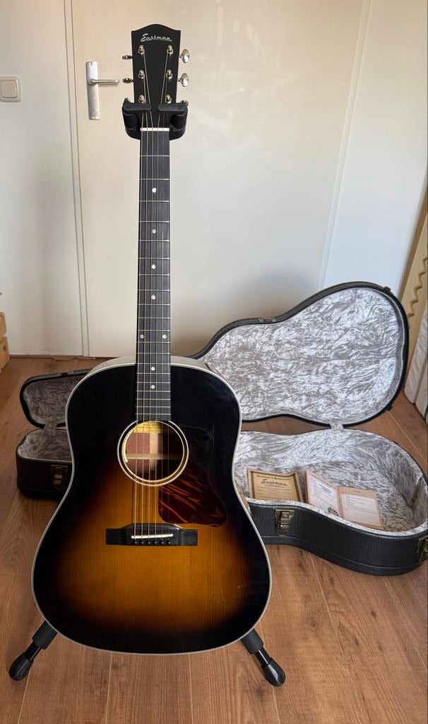 Eastman E10SS-TC Sunburst gitaar incl L.R. Baggs Anthem, Ophalen of Verzenden, Gebruikt, Western- of Steelstringgitaar, Met koffer