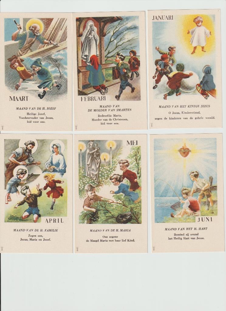12 prentjes van Januari / December, Ophalen of Verzenden