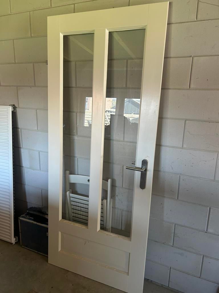 Opdekdeur met glas, Ophalen, Binnendeur, 200 tot 215 cm, Glas