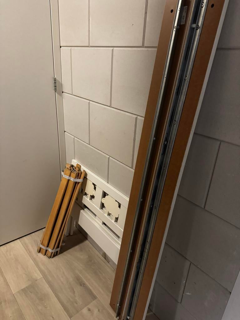 IKEA KRITTER kinderbed 70x160 cm wit met matras, Gebruikt, 70 tot 85 cm, Ophalen of Verzenden, Matras