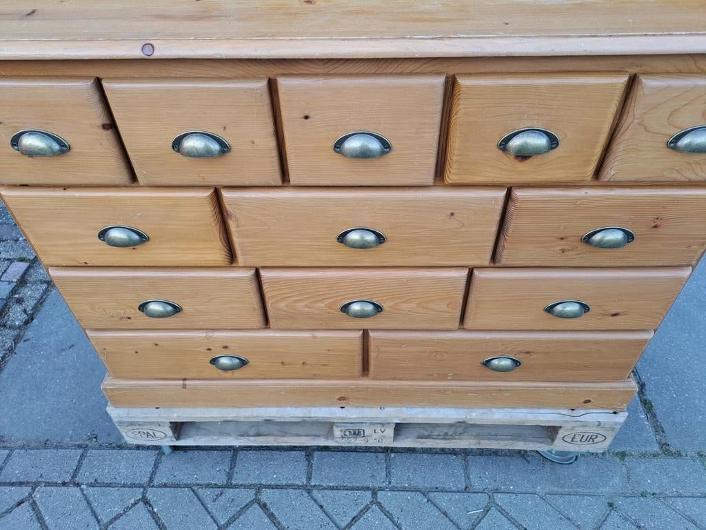 Grenen ladekast messing schelp greep commode, Ophalen, RoDeKo Volendam, R.kooij65@gmail.com, Gebruikt