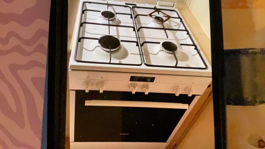 Siemens gasfornuis met elektrische oven, Ophalen, Gebruikt, Hete lucht, 60 cm of meer