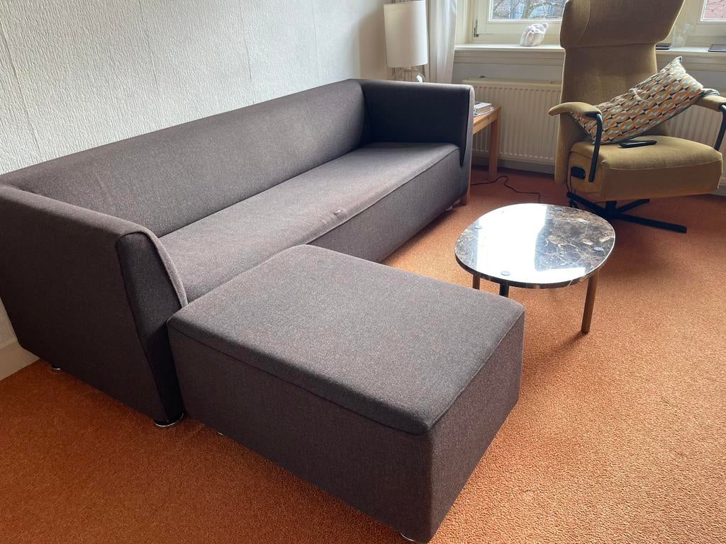 Gelderlandbank 3 zits met hocker, Overige materialen, Gebruikt, Minder dan 75 cm, Ophalen of Verzenden