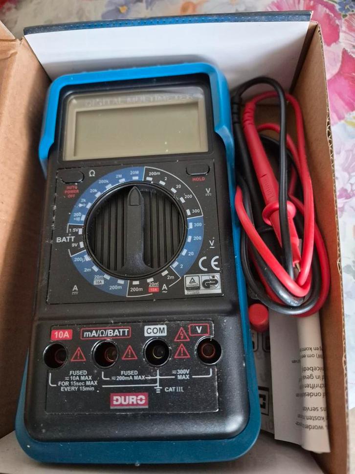 Duro Digitale Multimeter - Nieuw in doos, Doe-het-zelf en Verbouw, Meetapparatuur, Ophalen of Verzenden