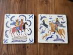 2 Engelse Tegels 1950 ( in Hilversum ), Antiek en Kunst, Antiek | Wandborden en Tegels, Ophalen of Verzenden