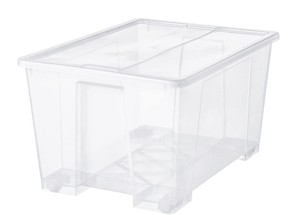 Ikea Samla bak 130 liter met deksel (5 stuks), Doe-het-zelf en Verbouw, Kratten en Dozen, Ophalen, 40 tot 60 cm, Bak of Kist, 75 tot 100 cm