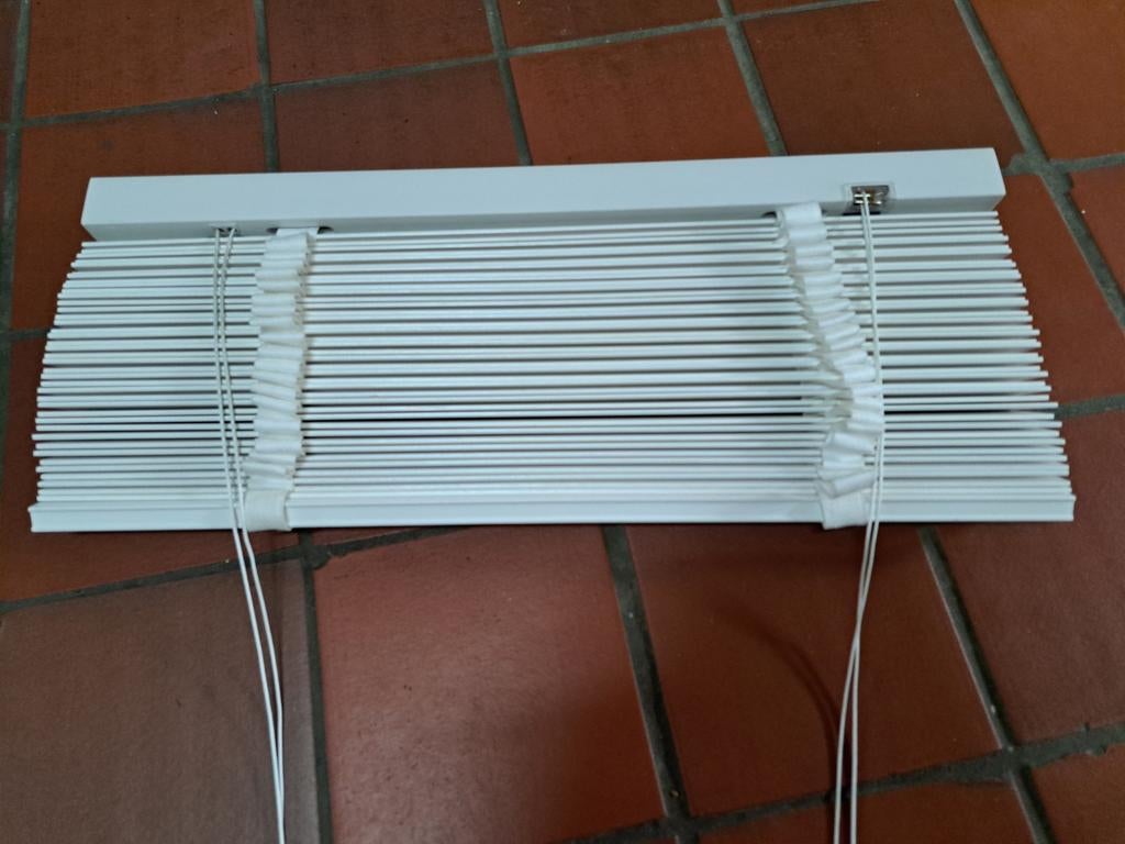 Witte houten jaloezieën (2 stuks), Ophalen, Wit, 150 tot 200 cm