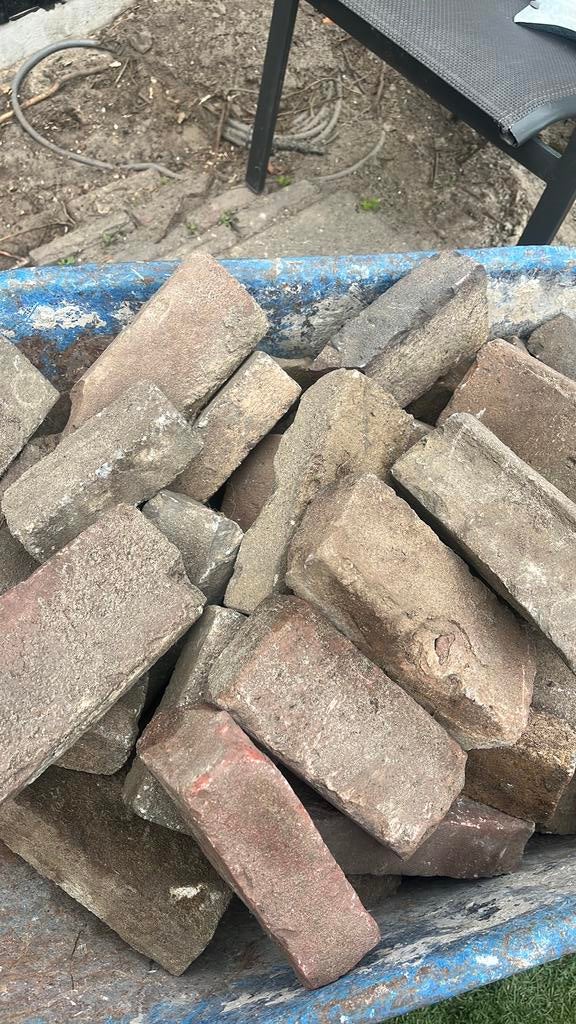 Gratis klinkers, Tuin en Terras, Ophalen, Gebruikt, Beton, Klinkers