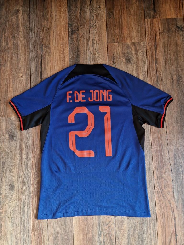 Nederlands elftal shirt KNVB Oranje voetbal uitshirt De Jong, Nike, Ophalen of Verzenden, Zo goed als nieuw, Voetbal