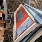 Buitendeur met kozijn, glas en spouwlatten, Doe-het-zelf en Verbouw, Ophalen of Verzenden, Hout, 75 tot 150 cm, Deurkozijn