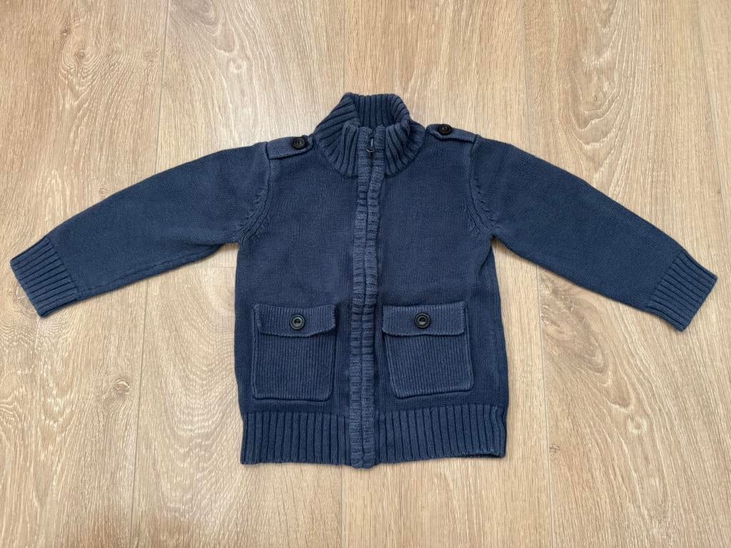 H&M jongens vest blauw maat 80, Kinderen en Baby's, Babykleding | Maat 80, Ophalen of Verzenden, Gebruikt, Jongetje, Truitje of Vestje