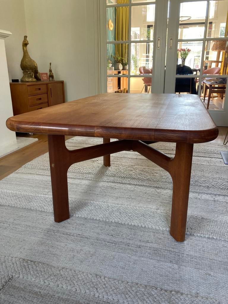 Teakhouten salontafel, Huis en Inrichting, Tafels | Salontafels, Ophalen, 100 tot 150 cm, 50 tot 75 cm, 50 tot 100 cm