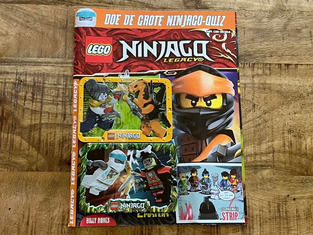 Lego Ninjago Magizine met 2 nieuwe Tins met Lego, Kinderen en Baby's, Speelgoed | Duplo en Lego, Ophalen of Verzenden, Zo goed als nieuw