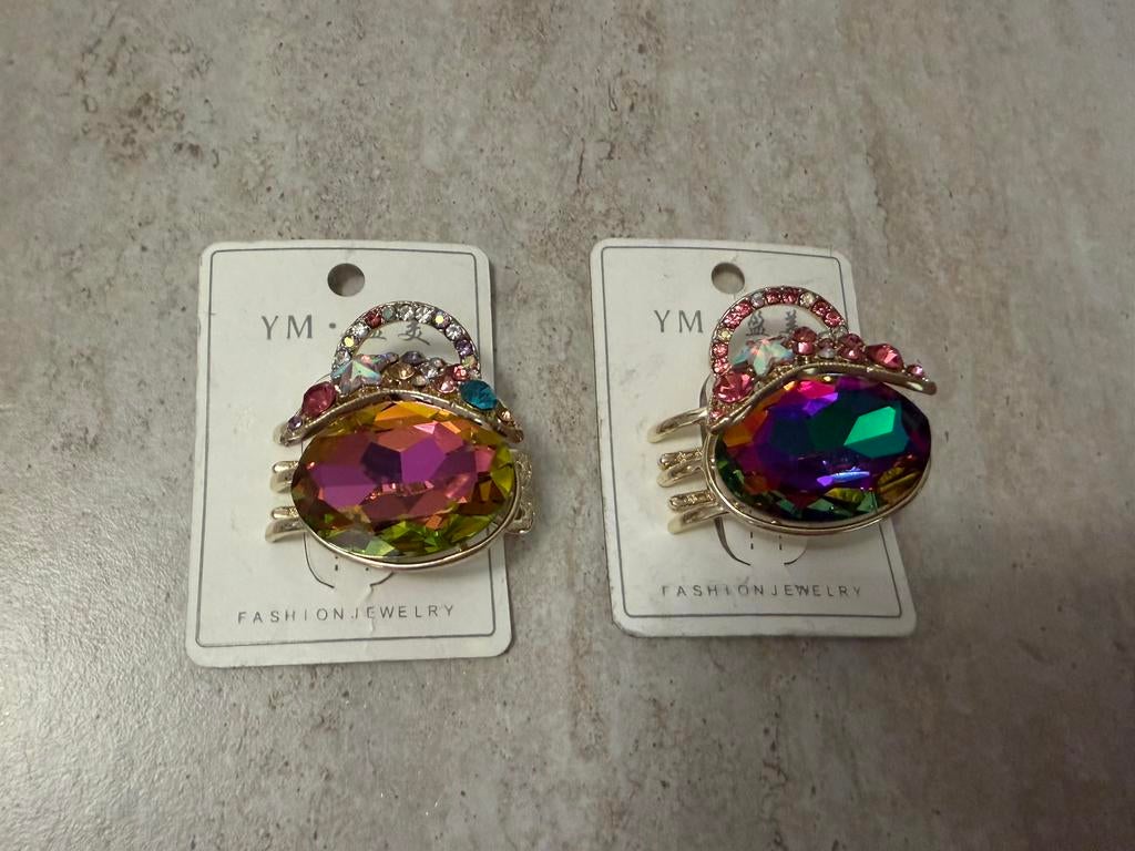 2x Statement Rings with Multicolor Stones – New, Ophalen of Verzenden, Nieuw, Goud, Overige materialen