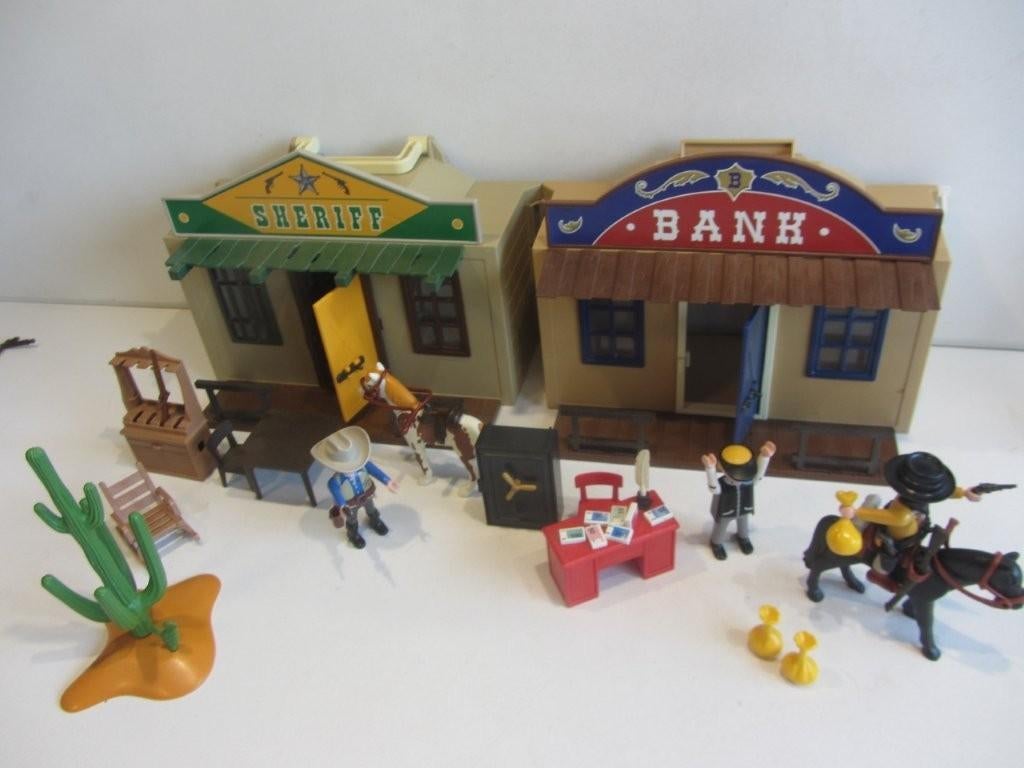 Playmobil Meeneem westernstad – 4398 cowboys western sheriff, Ophalen of Verzenden, Gebruikt, Los playmobil