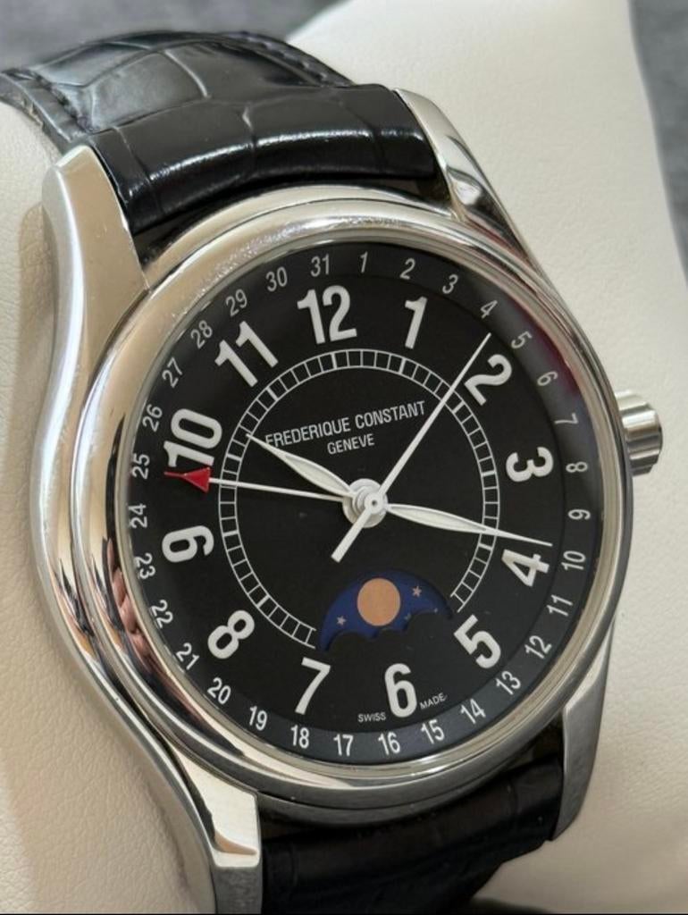Frédérique Constant - Classic Moonphase - FC-330B6B6, Ophalen, Zo goed als nieuw, Leer, Overige merken