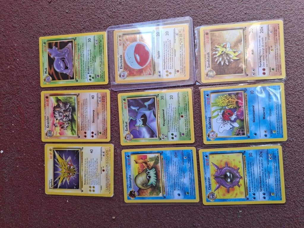 Jungle fossil base set 1st edition alleen nl kaarten, Ophalen of Verzenden, Zo goed als nieuw