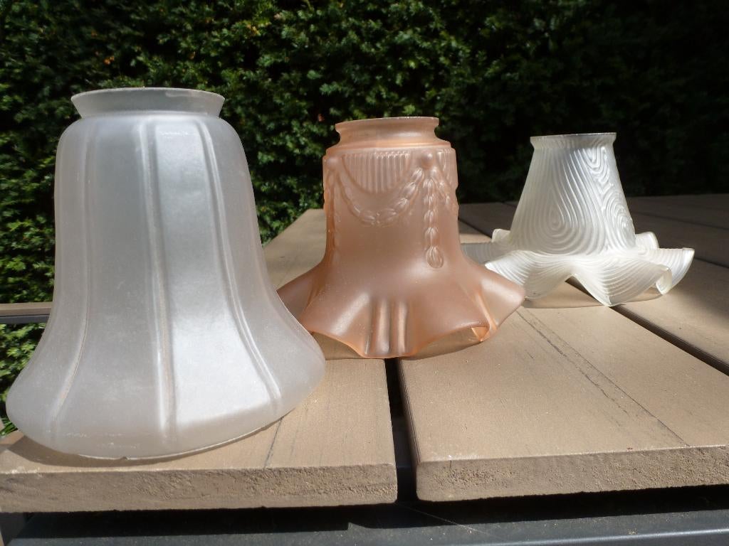 3 oude vintage lampenkapjes, Ophalen of Verzenden