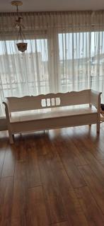 Brocante houten klepbank, Ophalen, Gebruikt, Minder dan 150 cm