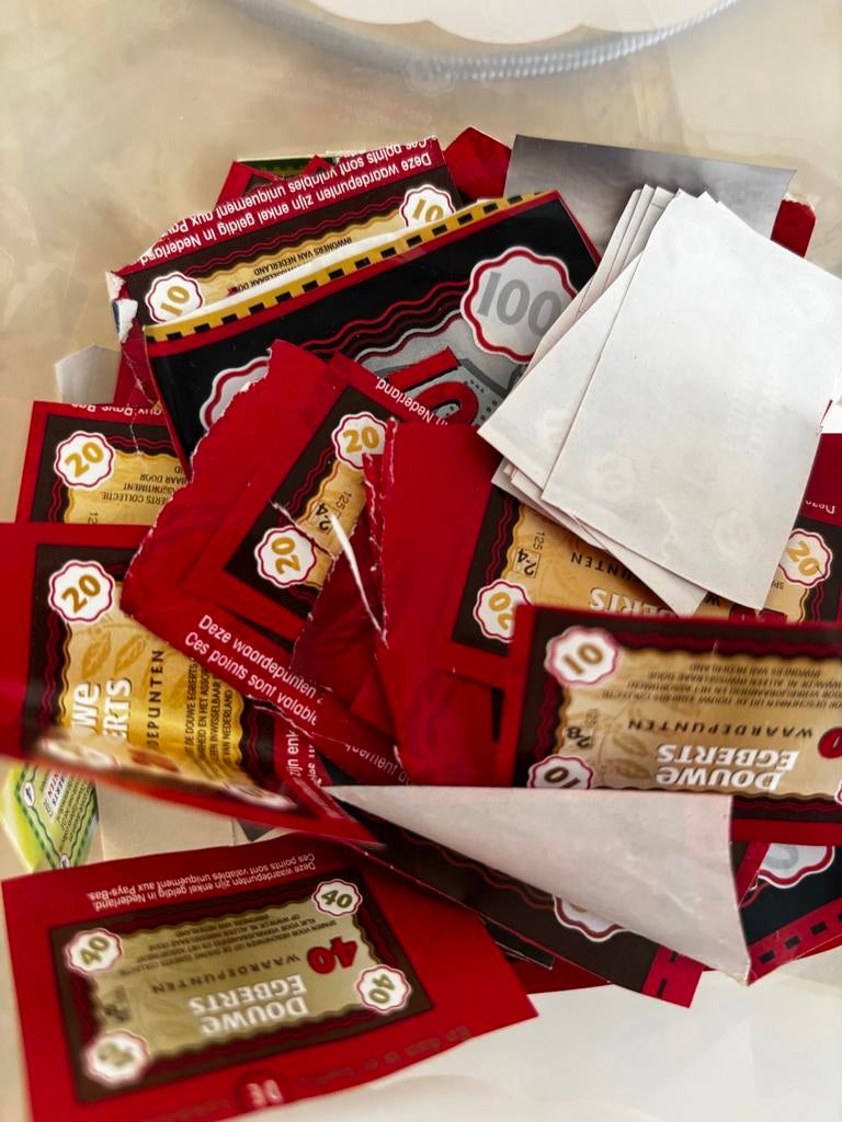 Douwe Egberts waardepunten, totaal 4.055 punten, Ophalen of Verzenden, Koffie of Thee, Zegels, Bonnen of Punten