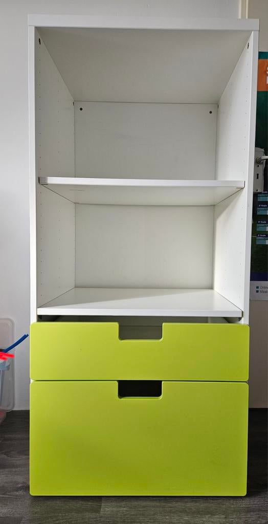 Stuva / smastad kast met lime groene ladefronts, Ophalen, Gebruikt, 50 tot 70 cm, 105 cm of meer