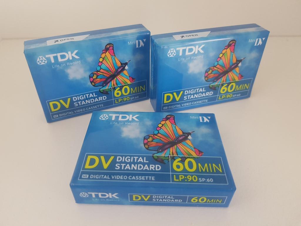 3x Nieuwe TDK Mini DV Cassette - 60 Minuten, Overige merken, Mini dv, Nieuw, Ophalen of Verzenden