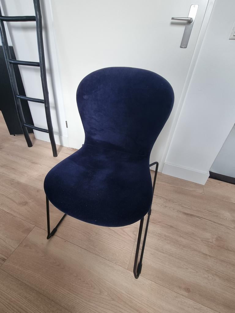 Eetkamerstoelen Boconcept, Huis en Inrichting, Ophalen, Blauw, Zo goed als nieuw, Stof