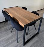 Eettafel en salon/bijzettafel mangohout., Huis en Inrichting, Tafels | Eettafels, Ophalen, Gebruikt, 50 tot 100 cm, 150 tot 200 cm