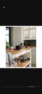 Tornviken keukeneiland IKEA gebroken wit/hout, Ophalen, Gebruikt, 100 tot 150 cm, 75 cm of meer