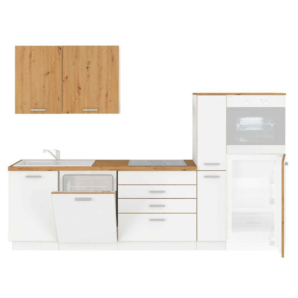 Nieuwe keukenblok zwart/wit, Nieuw, Ophalen of Verzenden, 200 cm of meer, 150 tot 200 cm