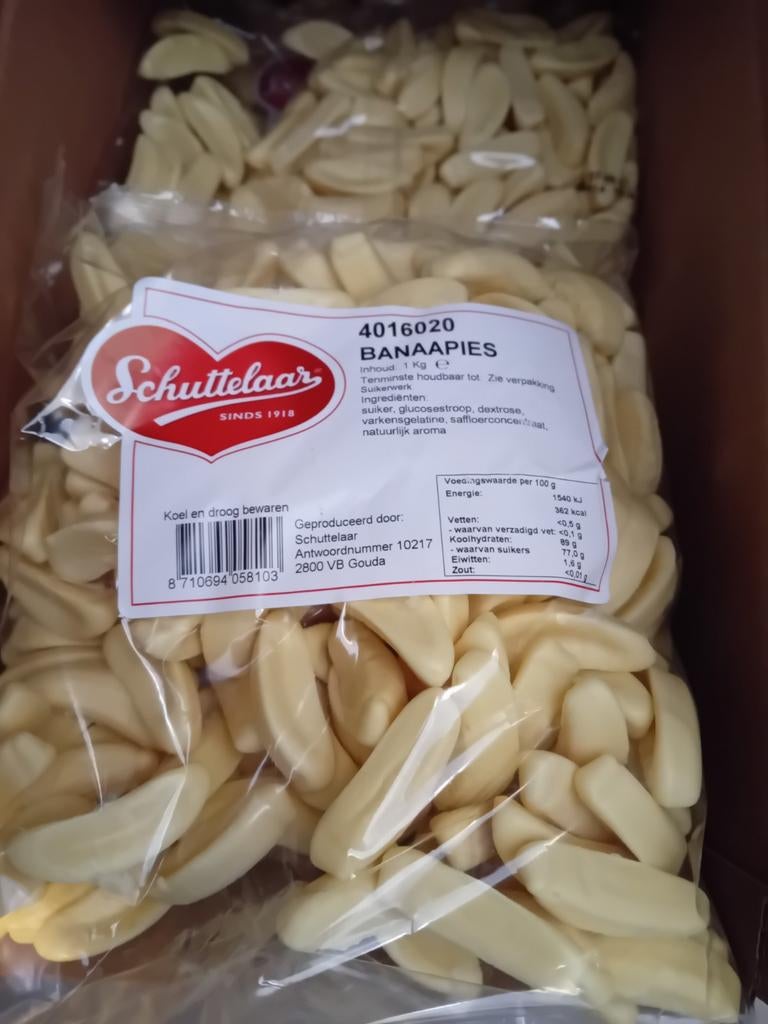 Snoep banaantjes 8 kg, Ophalen