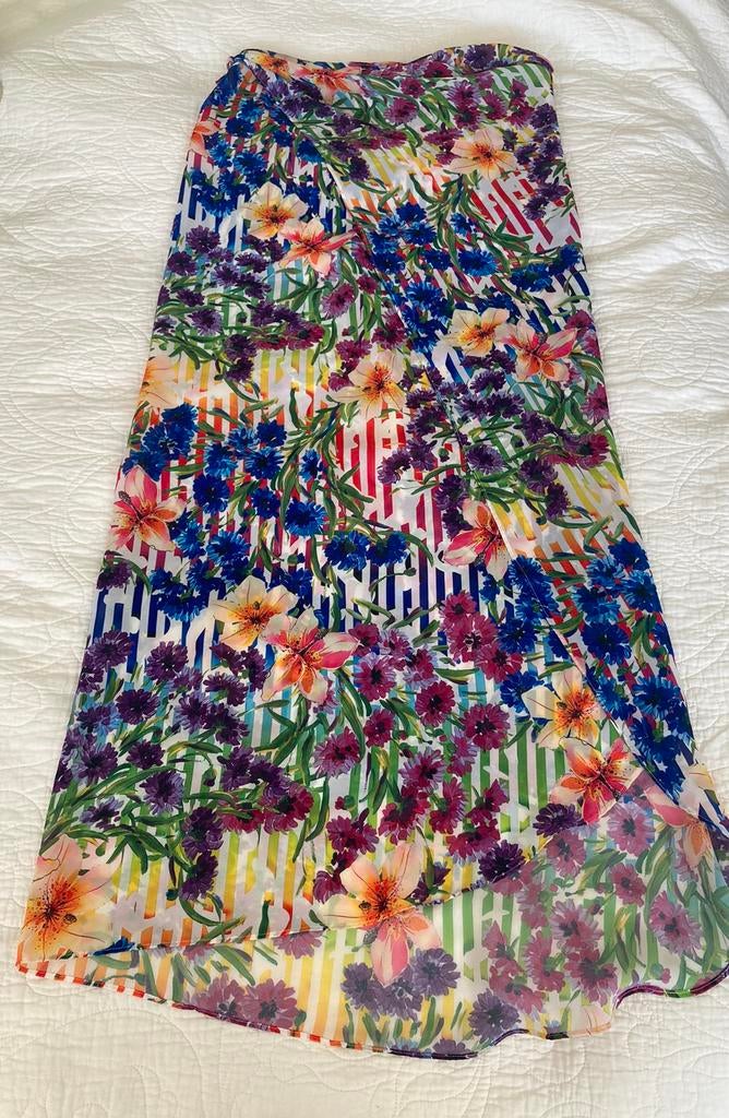 Kleurrijke overslag ROK met bloemen Print / dessin xs-s, Kleding | Dames, Overige kleuren, Ophalen of Verzenden, Zo goed als nieuw