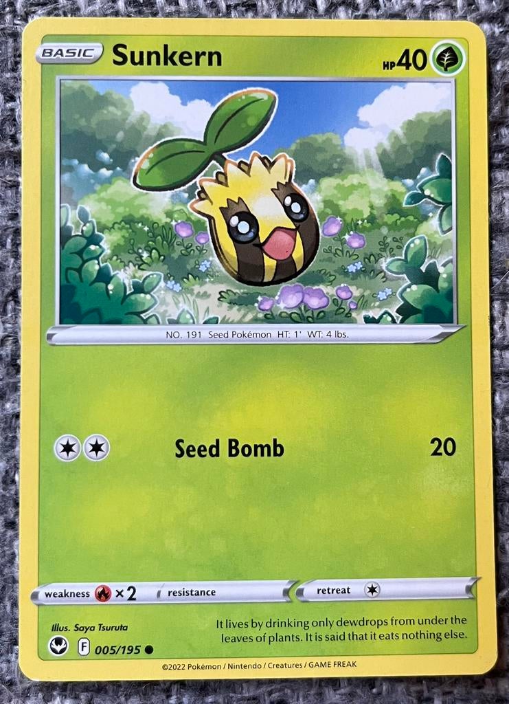 Pokémonkaart van Sunkern (191) • Silver Tempest (005/195), Verzenden, Nieuw, Losse kaart