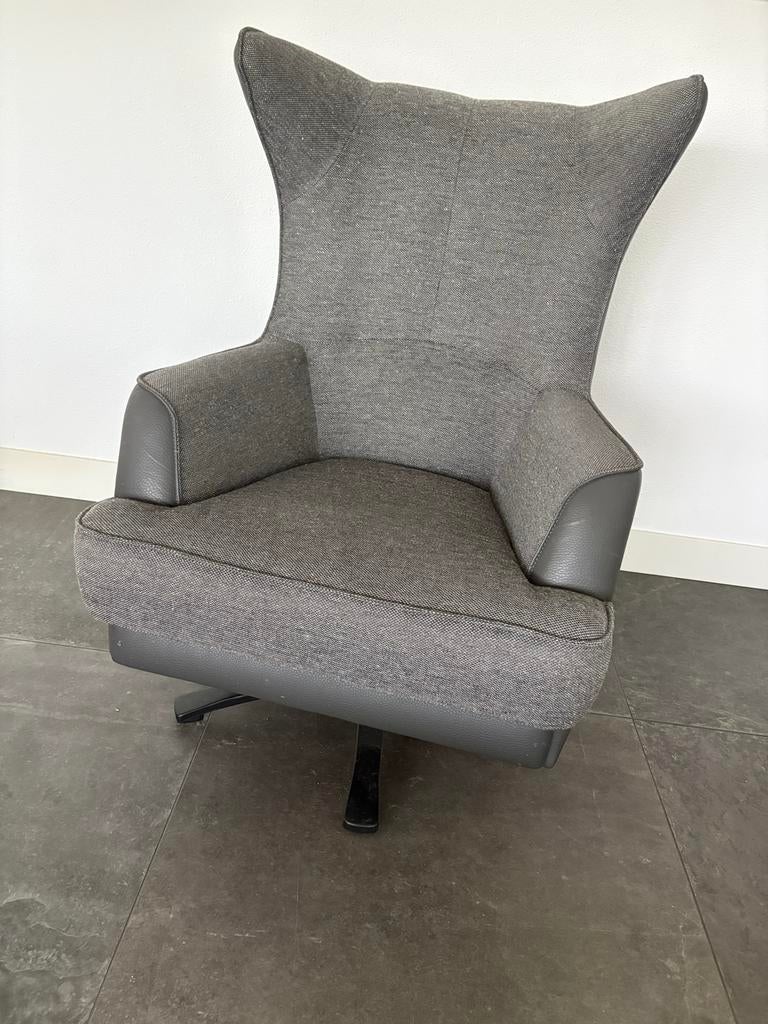 Nette draaibare oorfauteuil - Gratis af te halen, Huis en Inrichting, Ophalen, Gebruikt, Stof, 75 tot 100 cm