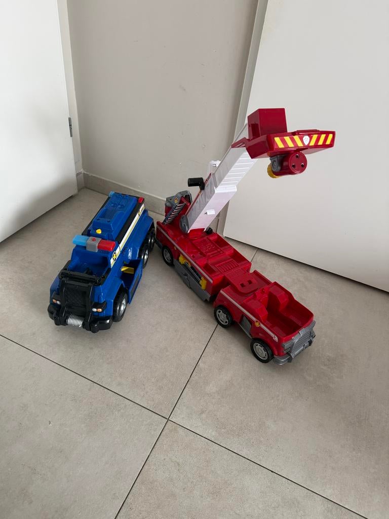 Paw Patrol Brandweerwagen en Politietruck Speelgoed, Kinderen en Baby's, Speelgoed | Speelgoedvoertuigen, Ophalen of Verzenden